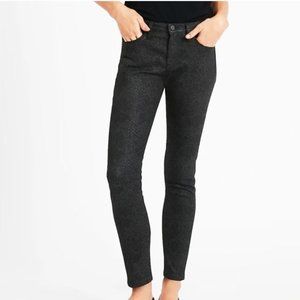 Banana Republic Black and Grey Snakeskin Pattern Jeans